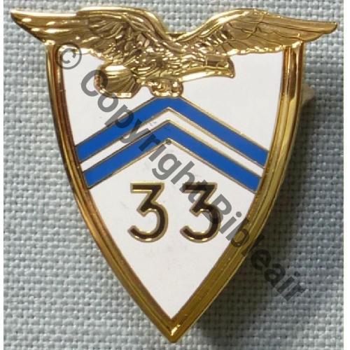 A1497 33e ESCADRE RECO SURVEILLANCE ATTAQUE COGNAC PATCH PROD Bol fenetre allonge oval tronque Dos lisse SNH Src.foulknera 98Eur(x2) 